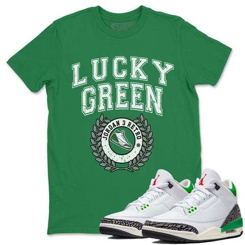 Sneaker Letter T-Shirt - Air Jordan 3 Lucky Green