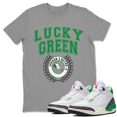 Sneaker Letter T-Shirt - Air Jordan 3 Lucky Green