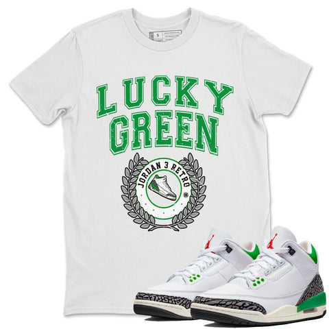 Sneaker Letter T-Shirt - Air Jordan 3 Lucky Green