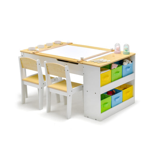 Children Art Activity Table and Drawing Table-Natural