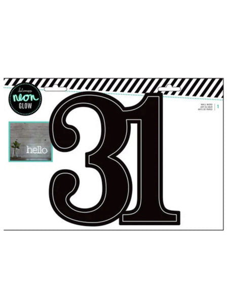 Heidi Swapp 14&quot; x 9.6&quot; Black 31 Wall Art (Available in a pack of 9)