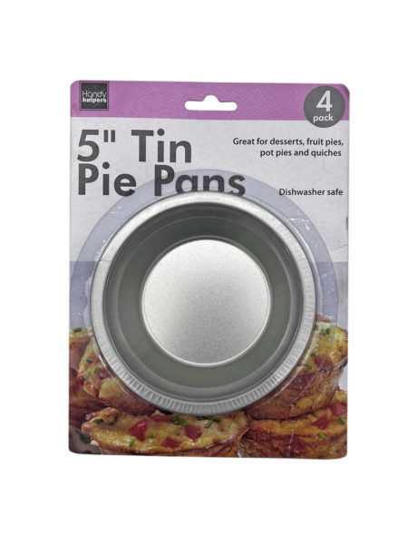 4 Pack 5&quot; Tin Pie Pans (Available in a pack of 2)