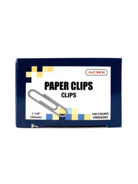 1.25&quot; Paper Clips 100 Count (Available in a pack of 30)