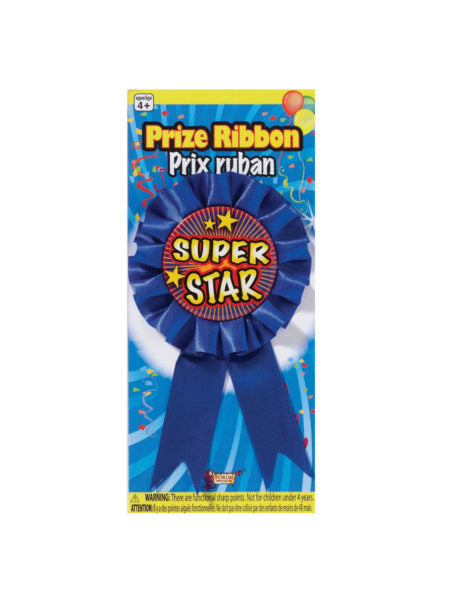 Super Star Pin On Award Ribbon (Available in a pack of 26)