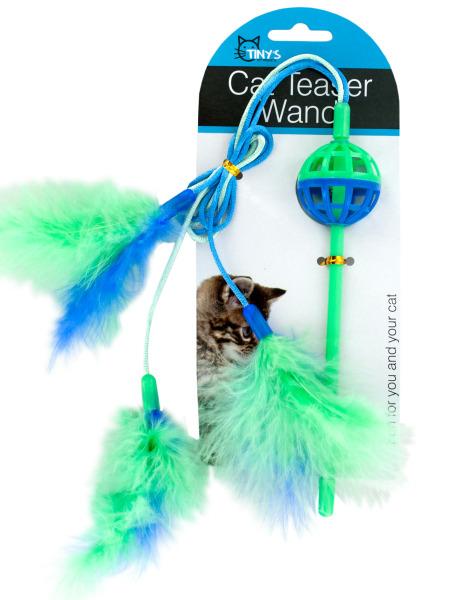 Cat Teaser Wand with Feathers (Available in a pack of 24)