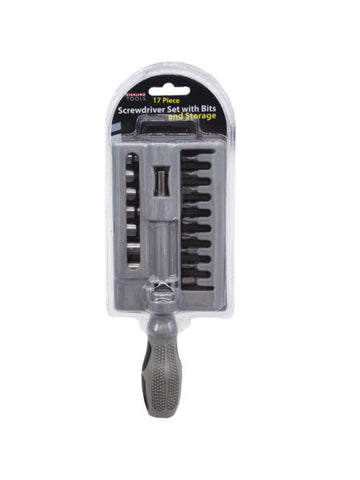 20 Piece Screwdriver Set with Bits and Storage (Available in a pack of 4)