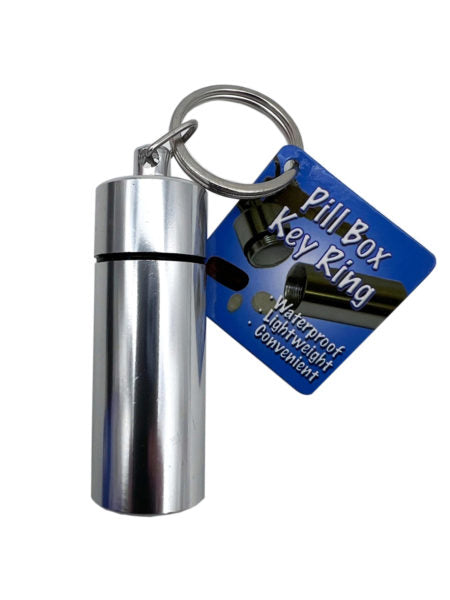 2.75&quot; Pill Case Key Chains in Assorted Colors (Available in a pack of 32)