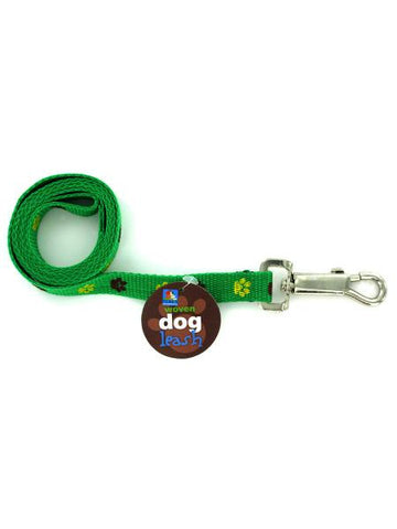 Woven Dog Leash with Paw Print Design (Available in a pack of 24)