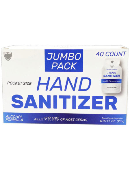 40 piece hand sanitizer (Available in a pack of 2)