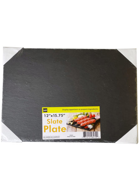 12&quot; x 15.75&quot; slate serving plate (Available in a pack of 2)