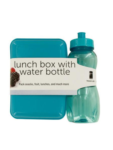 Lunch Box with 20 oz. Water Bottle (Available in a pack of 4)