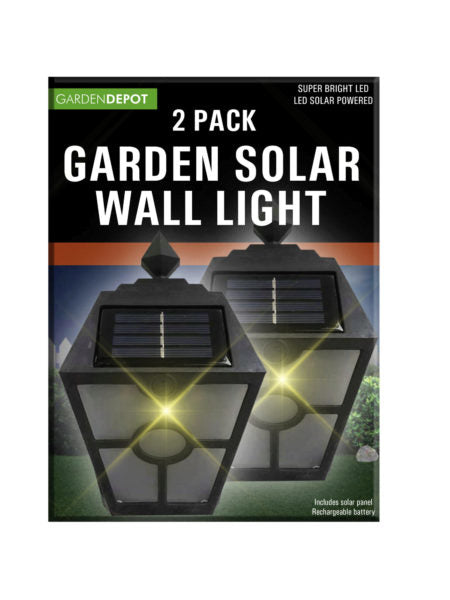 Outdoor LED Solar Wall Lamp (Available in a pack of 2)