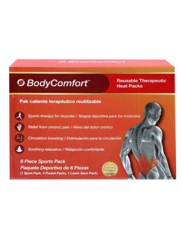 BodyComfort 6 Pack Reusable Therapeutic Heat Packs (Available in a pack of 4)