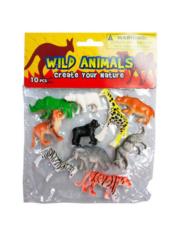 10 Piece Wild Animals (Available in a pack of 12)