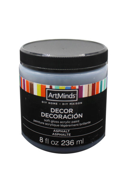 American Craft 8oz Decor Paint in Asphalt (Available in a pack of 8)