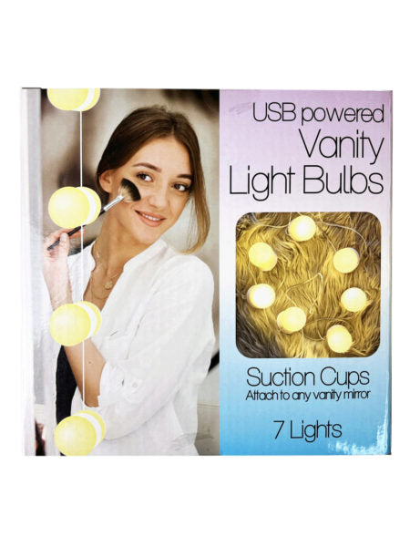 7 LED Hollywood Vanity Light Bulbs Powered by USB Cable (Available in a pack of 2)