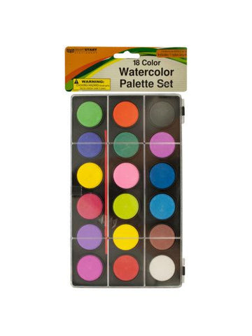 Watercolor Paint Palette Set with Brush (Available in a pack of 12)