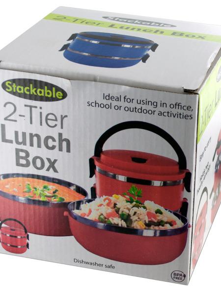 Stackable 2-Tier Lunch Box (Available in a pack of 4)