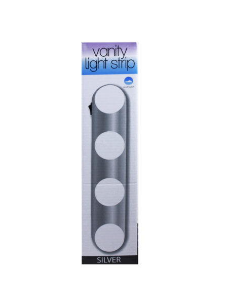 4 Bulb Silver Vanity Light Strip (Available in a pack of 4)