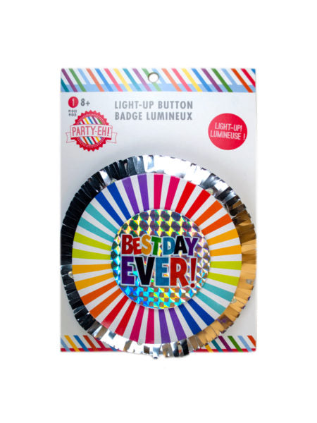 Best Day Ever Light Up Button (Available in a pack of 24)