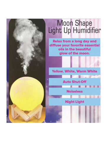 Moon-Shaped Light Up Humidifier (Available in a pack of 2)