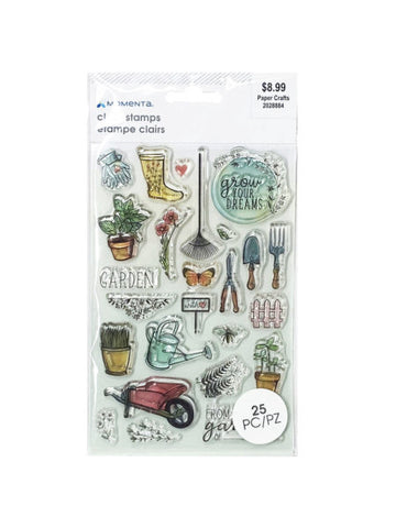 Momenta 25 Piece Garden Theme Clear Stamps (Available in a pack of 26)