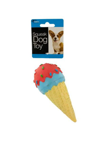 Ice Cream Cone Squeak Dog Toy (Available in a pack of 12)