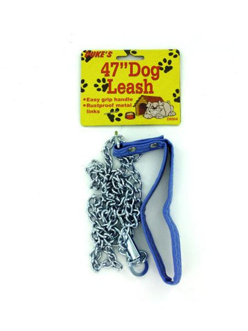 Dog Leash with Faux Leather Handle (Available in a pack of 24)