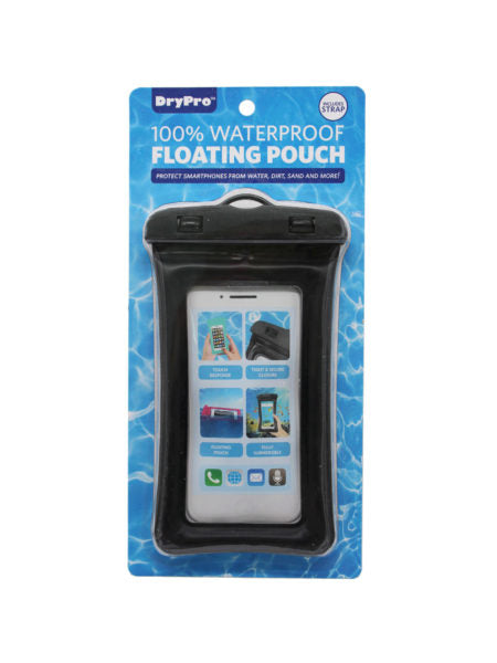 DryPro Waterproof Floating Smartphone Pouch with Strap in Assorted Colors (Available in a pack of 8)