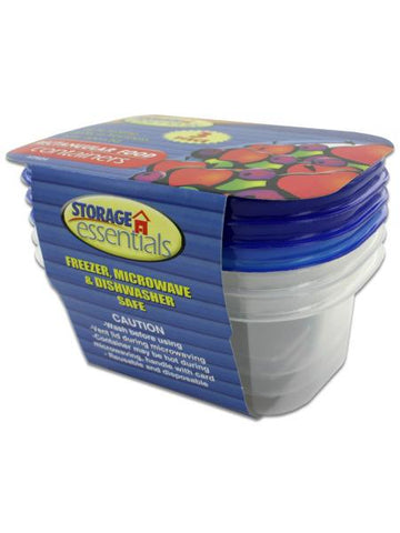 Rectangular Food Storage Containers with Lids (Available in a pack of 12)