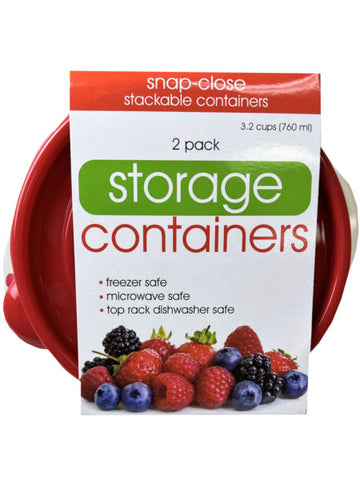 2 Pack Plastic Round Food Container (Available in a pack of 6)