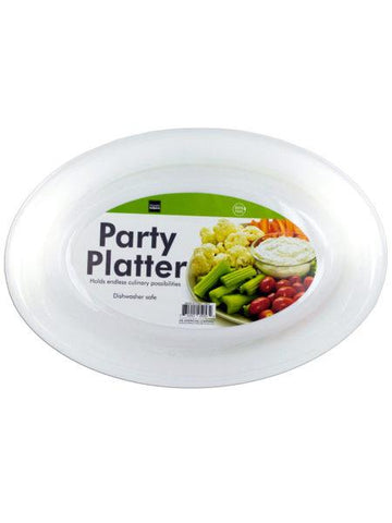 White Plastic Party Platter (Available in a pack of 16)