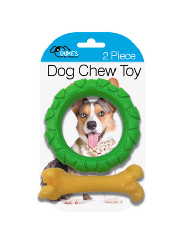 2 Pack Ring and Bone Dog Chew Toy (Available in a pack of 6)