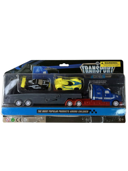 Friction Trailer Truck with 2 Racers (Available in a pack of 2)