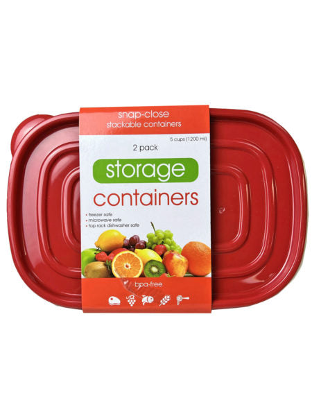 2 Pack Plastic Food Container with 2 Sections (Available in a pack of 6)