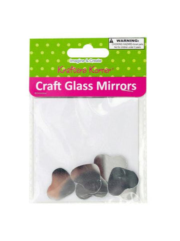 Small Heart Shape Craft Glass Mirrors (Available in a pack of 20)