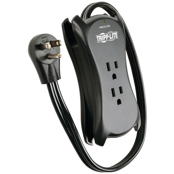 3-Outlet Travel-Size Surge Protector with 2 USB Ports