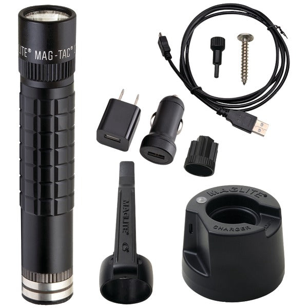 671-Lumen LED MAGTAC(TM) Rechargeable Flashlight (Plain Bezel)