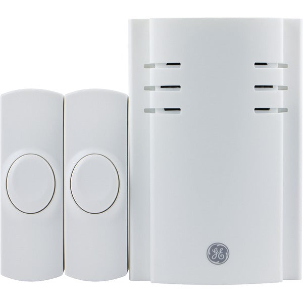 8-Chime Plug-in Door Chime with Wireless Push Button (Pair)