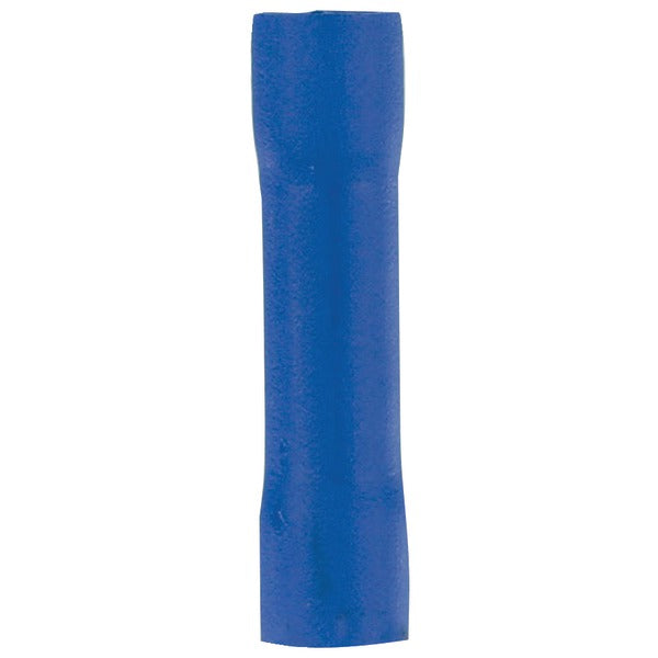 Vinyl Butt Connectors (Blue, 16-14 Gauge, 100 pk)