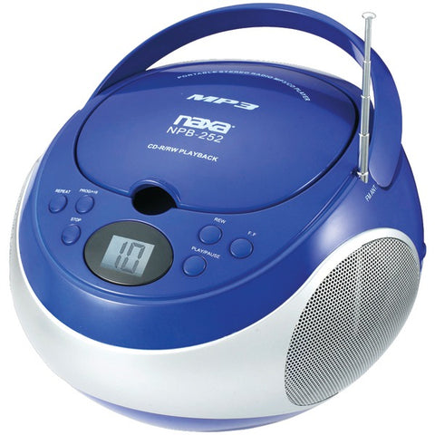 Portable CD/MP3 Player with AM/FM Stereo (Blue)