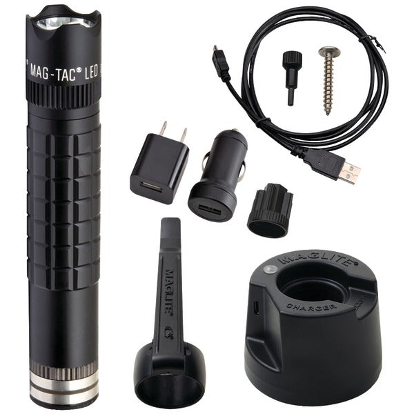 671-Lumen LED MAGTAC(TM) Rechargeable Flashlight (Crowned Bezel)