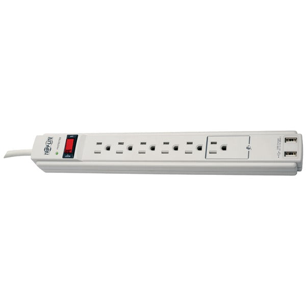 6-Outlet Surge Protector with 2 USB Ports