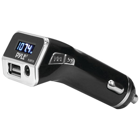 FM Radio Transmitter with USB Port for Charging Devices & 3.5mm Auxiliary-Input Car Lighter Adapter