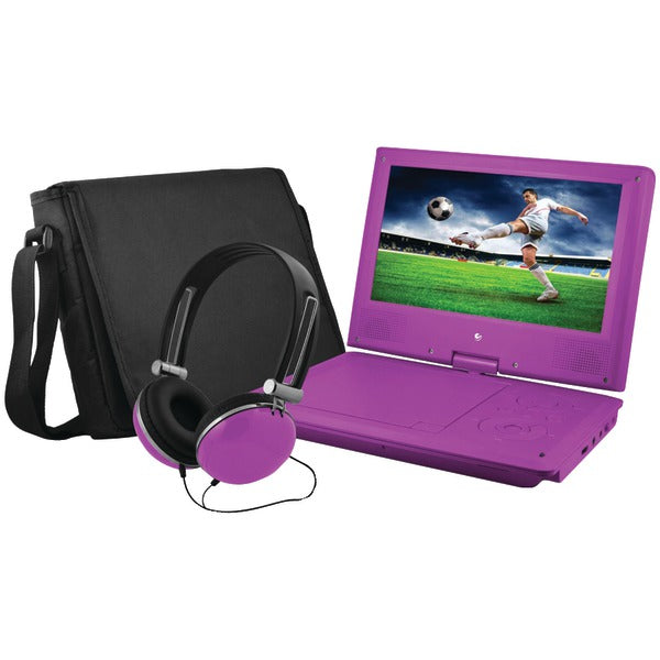 9" Portable DVD Player Bundles (Purple)