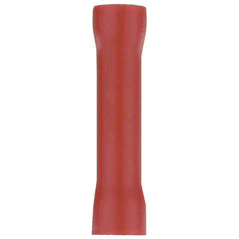 Vinyl Butt Connectors (Red, 22-18 Gauge, 100 pk)