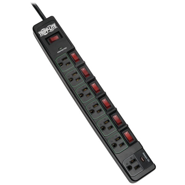 ECO-Surge(TM) 7-Outlet Surge Protector with 6 Individually Controlled Outlets, 6ft Cord