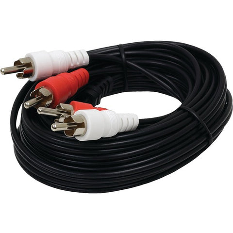 Dual RCA Composite Audio Cables, 15ft