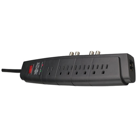 7-Outlet Home Theater Surge Protector (Telephone & Dual Coaxial Protection)