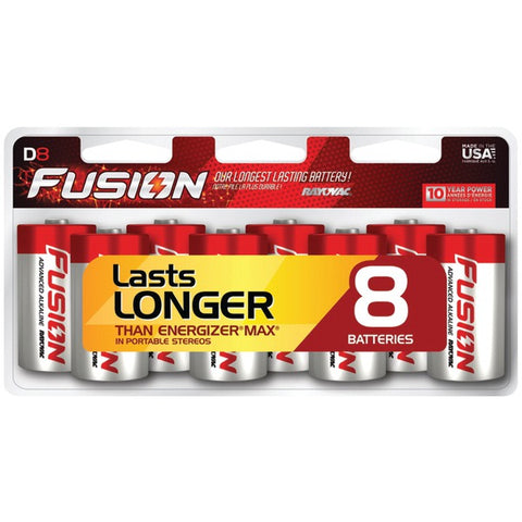 FUSION(TM) Long-Lasting Alkaline Batteries (D, 8 pk)